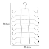 Darrahopens Home & Garden > Storage > Clothing & Wardrobe Storage Foldable Vertical Layered Bra and Lingerie Organiser Hanger(8 Tier: 50.5X30.5cm) - Stainless Steel Space Saver for Underwear, Bras, and Tank Tops