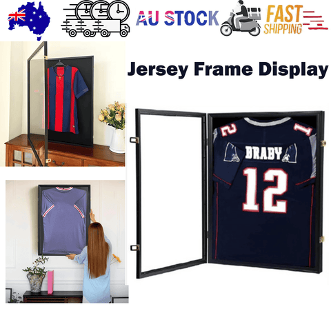 Darrahopens Home & Garden > Storage > Clothing & Wardrobe Storage Jersey Frame Display Case Large Sports Jersey Showcase Box Custom Shirt Display