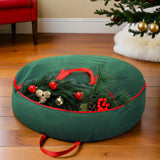 Darrahopens Home & Garden > Storage > Clothing & Wardrobe Storage Jingle Jollys Christmas Garland Wreath Storage Bag Baubles Ornaments Container