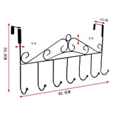 Over The Door Hook Rack Detachable 7 Hooks Door Hanger Organizer for Towels Handbags Coats Black In Australia - Darrahopens