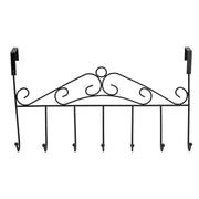 Darrahopens Home & Garden > Storage > Clothing & Wardrobe Storage Over The Door Hook Rack Detachable 7 Hooks Door Hanger Organizer for Towels Handbags Coats Black In Australia - Darrahopens