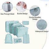 Darrahopens Home & Garden > Storage > Clothing & Wardrobe Storage Packing Cubes for Suitcase Waterproof Travel Organizer Bags Set