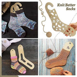 Darrahopens Home & Garden > Storage > Clothing & Wardrobe Storage pcs Wooden Sock Blockers for Knitting, Adjustable Sock Blockers for Knitting Blockers Knitting Crochet S