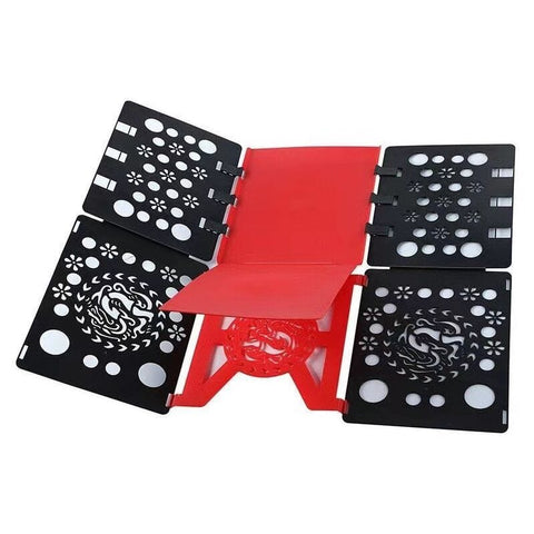 Darrahopens Home & Garden > Storage > Clothing & Wardrobe Storage Shirt Folding Board - Clothes Folder Laundry Folder Child Adult Clothing Shirt T Shirt Tee Shirts 58 X 68 Cm (Black &