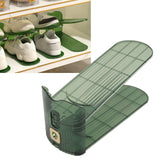 Darrahopens Home & Garden > Storage > Clothing & Wardrobe Storage Shoe Slots Organizer Double Layer Shoe Rack Adjustable Saving Space Shoe Stack for Closet Cabinet Green In Australia - Darrahopens
