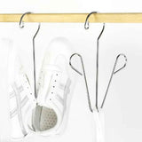 Shoes Hanging Drying Rack Double Hook Stainless Steel Storage Organizer Space Saving for Home Dormitory Polished In Australia - Darrahopens