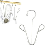 Darrahopens Home & Garden > Storage > Clothing & Wardrobe Storage Shoes Hanging Drying Rack Double Hook Stainless Steel Storage Organizer Space Saving for Home Dormitory Polished In Australia - Darrahopens