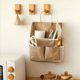 Darrahopens Home & Garden > Storage > Clothing & Wardrobe Storage Storage Bag - Cotton and Linen Fabric - Bedside Storage Bag - Wall Mounted - Dorm Room Essentials and Snack Storage Bag - Visual Storage Bag