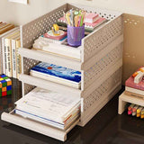 White Wardrobe Storage Organizers 2 Piece Set High & Low Pull-Out Drawer Style for Clothes