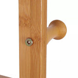Darrahopens Home & Garden > Storage > Clothing & Wardrobe Storage Wooden Clothes Rail with Shelves & Wheels – Open Wardrobe Rack Stand
