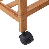 Darrahopens Home & Garden > Storage > Clothing & Wardrobe Storage Wooden Clothes Rail with Shelves & Wheels – Open Wardrobe Rack Stand