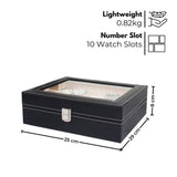 Darrahopens Home & Garden > Storage GOMINIMO 10 Slot Watch Holder Box PU Leather Display Storage Case