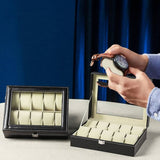 Darrahopens Home & Garden > Storage GOMINIMO 10 Slot Watch Holder Box PU Leather Display Storage Case