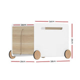 Darrahopens Home & Garden > Storage Keezi Kids Toy Box Container Children Chest Storage Clothes Organiser Wheels