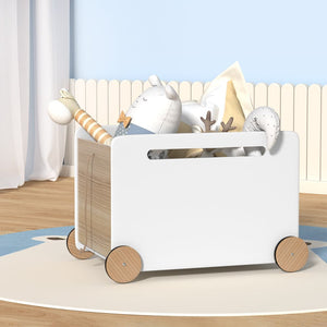 Darrahopens Home & Garden > Storage Keezi Kids Toy Box Container Children Chest Storage Clothes Organiser Wheels