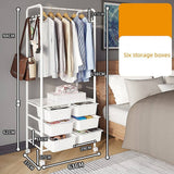 darrahopens Home & Garden > Storage Metal Open Wardrobe Modern Storage Cabinet Tall Clothes Drawers Hanger Coat Rack