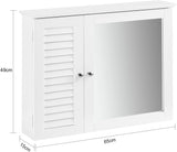 Darrahopens Home & Garden > Storage Mirror Cabinet Wall Cupboard, White