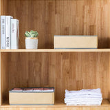 Darrahopens Home & Garden > Storage Set of 4 Fabric Drawer Organizer Divider Storage Boxes for Storing Socks, Underwear, Ties, Scarves (Beige)