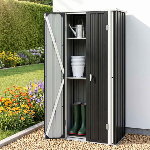 Darrahopens Home & Garden > Storage > Sheds Gardeon Outdoor Storage Cabinet Garden Shed Tool Lockable Cupboard Steel Adjustable Shelves