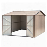 Darrahopens Home & Garden > Storage > Sheds Giantz 3X3M Garden Shed Outdoor Storage Backyard Tool Shed Galvanized Steel Brown