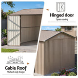 Darrahopens Home & Garden > Storage > Sheds Giantz 3X3M Garden Shed Outdoor Storage Backyard Tool Shed Galvanized Steel Brown