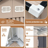 Darrahopens Home & Garden > Storage > Sheds Giantz 3X3M Garden Shed Outdoor Storage Backyard Tool Shed Galvanized Steel Brown