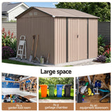 Darrahopens Home & Garden > Storage > Sheds Giantz 3X3M Garden Shed Outdoor Storage Backyard Tool Shed Galvanized Steel Brown