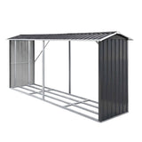 Darrahopens Home & Garden > Storage > Sheds Giantz Firewood Storage Shed 334.5CM x 92CM Outdoor Log Rack Galvanised Steel Wood Holder