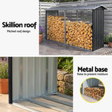 Darrahopens Home & Garden > Storage > Sheds Giantz Firewood Storage Shed 334.5CM x 92CM Outdoor Log Rack Galvanised Steel Wood Holder