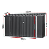 Darrahopens Home & Garden > Storage > Sheds Giantz Garden Shed 2.22x0.91M Bike Sheds Outdoor Storage Tool Workshop House Shelter Double Door