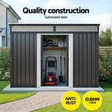 Darrahopens Home & Garden > Storage > Sheds Giantz Garden Shed Outdoor Storage 2.60x1.95M Tool Sheds Workshop House Shelter