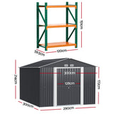 Darrahopens Home & Garden > Storage > Sheds Giantz Garden Shed with 3-Tier Garage Shelving Rack Outdoor Tool Storage Racks In Australia - Darrahopens