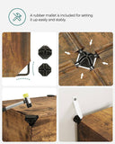 Darrahopens Home & Garden > Storage SONGMICS Set of 16 Plastic Cube Storage Organizer Rustic Brown