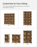 Darrahopens Home & Garden > Storage SONGMICS Set of 16 Plastic Cube Storage Organizer Rustic Brown