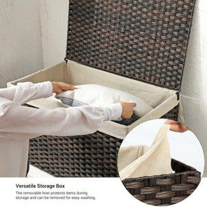 Darrahopens Home & Garden > Storage SONGMICS Storage Basket with Lid 160L Metal Frame Brown