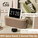 Darrahopens Home & Garden > Storage > Storage Boxes 1 Multi-Scene Cable Storage Box Durable Desktop TV Cable Management System with Lid  Scratch-Resistant Storage Case, Suitable for Power Strips, Chargers, and Home Office Supplies .(beige)