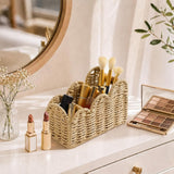 Darrahopens Home & Garden > Storage > Storage Boxes 1 Pcs Handwoven Desktop Storage Basket, Boho Reusable Wicker Organizer ForStationery Cosmetics Snacks & Keys,8.26*3.93*5.51in