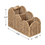Darrahopens Home & Garden > Storage > Storage Boxes 1 Pcs Handwoven Desktop Storage Basket, Boho Reusable Wicker Organizer ForStationery Cosmetics Snacks & Keys,8.26*3.93*5.51in