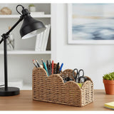Darrahopens Home & Garden > Storage > Storage Boxes 1 Pcs Handwoven Desktop Storage Basket, Boho Reusable Wicker Organizer ForStationery Cosmetics Snacks & Keys,8.26*3.93*5.51in