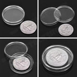 Darrahopens Home & Garden > Storage > Storage Boxes 100pcs 46mm Clear Plastic Coin Holder Capsules Storage Box