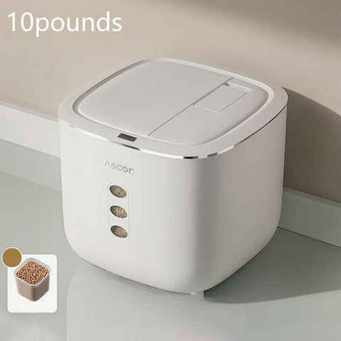 Darrahopens Home & Garden > Storage > Storage Boxes 10LB Sealed Pet Food Storage Container | Heavy-Duty Square PP Dispenser with Flip Lid, Easy to Clean, Suitable for Kitchen Pantry