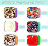 Darrahopens Home & Garden > Storage > Storage Boxes 12Pack 6oz Stainless Steel Snack Containers and 2oz Salad Dressing To Go Containers with Silicone Lids, Reusable Square Meal Prep Condiment Sauce Containers Lunch Box