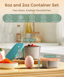 Darrahopens Home & Garden > Storage > Storage Boxes 12Pack 6oz Stainless Steel Snack Containers and 2oz Salad Dressing To Go Containers with Silicone Lids, Reusable Square Meal Prep Condiment Sauce Containers Lunch Box