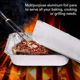 Darrahopens Home & Garden > Storage > Storage Boxes 160x Aluminium Disposable Foil Food Container Trays Pans w/ Lids Covers Bulk 32cm*26cm*6.3cm