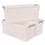 Darrahopens Home & Garden > Storage > Storage Boxes 16x Premium Plastic Storage Baskets Bulk w/ Grip Handles 39.5*20.5*19.5cm
