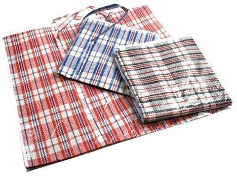 Darrahopens Home & Garden > Storage > Storage Boxes 1x Large Stripe Bag Packing Storage Strip Zip Shopping Travel Check House Moving 65cm x 60cm x 25cm