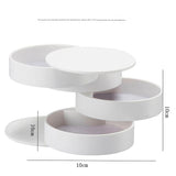 Darrahopens Home & Garden > Storage > Storage Boxes 2 Pack Rotating Jewellery Storage Boxes, 4-Layer Dustproof Organizer Cases, Black Nordic Style