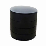 Darrahopens Home & Garden > Storage > Storage Boxes 2 Pack Rotating Jewellery Storage Boxes, 4-Layer Dustproof Organizer Cases, Black Nordic Style