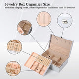 Darrahopens Home & Garden > Storage > Storage Boxes 2-Tier Jewelry Box - With Removable Drawer & Lock - Large Storage Capacity for All Jewelry - White