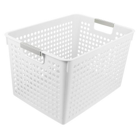 Darrahopens Home & Garden > Storage > Storage Boxes 24x Premium Plastic Storage Basket Bulk w/ Grip Handles 31*22*17.8cm